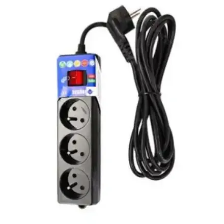 Rallonge Multi-prises 3 Ports 2p+terre 1,5 M Avec Interrupteur – Couleur Noir thumbnail 3
