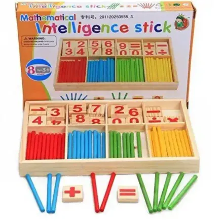 Bâtons De Calcul Mathématique En Bois – Jeu Éducatif D’apprentissage Des Nombres Pour Enfants thumbnail 1