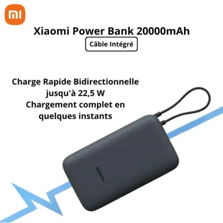 Xiaomi Power Bank 20000mah 22.5w (integrated Cable) thumbnail 3
