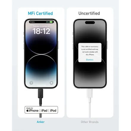 Câble Anker 322 Powerline Usb-c Vers Lightning 60w – Charge Rapide Iphone 1.8m/6ft thumbnail 3