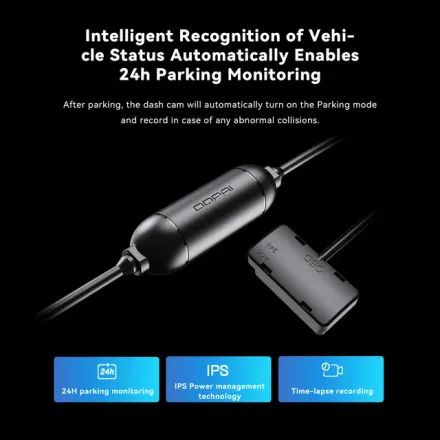 Ddpai Dashcam Hardwire Kit Obd – Alimentation Continue & Surveillance Parking 24/7 thumbnail 2