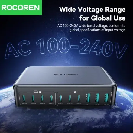 Rocoren Chargeur Rapide 480w – Station D’alimentation Usb-c Gan Portable thumbnail 3