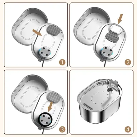 Filtre Pour La Fontaine Rojeco 3.2l/2l – Pack De 8 Filtres Charbon Actif thumbnail 4