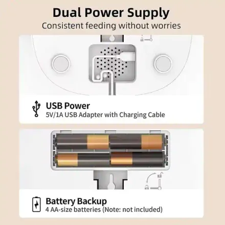 Rojeco 4l Distributeur Automatique De Nourriture Pour Animaux Domestique, 2,4 G Wifi thumbnail 3