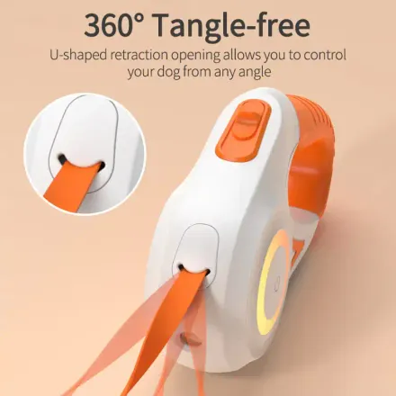 Laisse Rétractable Automatique Avec Led – Confort, Sécurité Et Style Pour Votre Chien 🐾 thumbnail 4