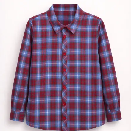 Ensemble Garçon Casual – T-shirt Imprimé, Chemise À Carreaux & Pantalon Cargo thumbnail 3