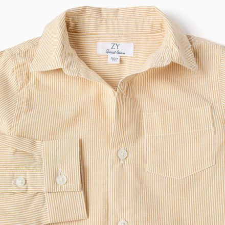 Chemise En Coton À Manches Longues Et Rayures thumbnail 3