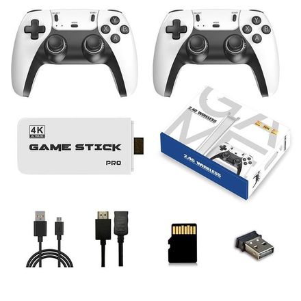 Console De Jeu Vidéo Rétro Sans Fil, Plus De 30 000 Jeux, 23 Émulateurs, Haute Définition 4k Pour Téléviseur Avec Deux Contrôleurs Sans Fil 2,4g thumbnail 2