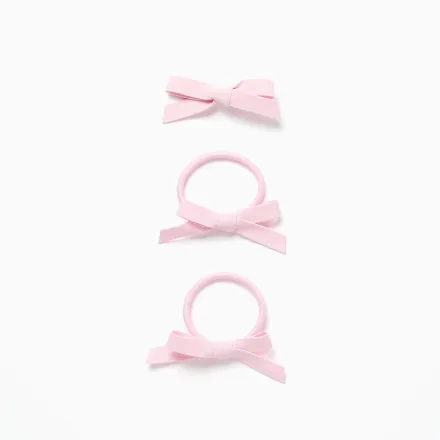 Pack Hair Clip + 2 Hair Bobbles With Bows For Babies And Girls thumbnail 1