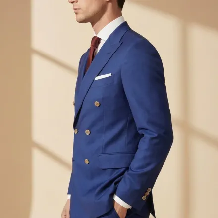 Genova Tailored Double-breasted Blazer – Royal Blue thumbnail 4