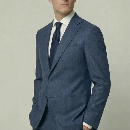 Arezzo Suit – Blue – Zignone Fabric – 96% Wool, 4% Cashmere thumbnail 3