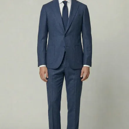 Arezzo Suit – Blue – Zignone Fabric – 96% Wool, 4% Cashmere thumbnail 1