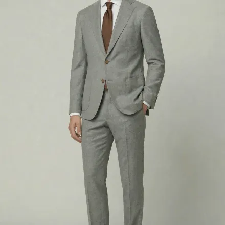 Arezzo Suit – Light Grey – Zignone Fabric – 96% Wool, 4% Cashmere thumbnail 3