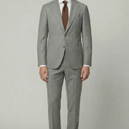 Arezzo Suit – Light Grey – Zignone Fabric – 96% Wool, 4% Cashmere thumbnail 4