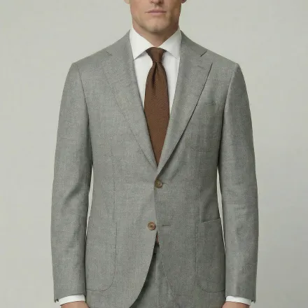 Arezzo Suit – Light Grey – Zignone Fabric – 96% Wool, 4% Cashmere thumbnail 2
