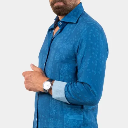 Blue Fower Shirt thumbnail 2