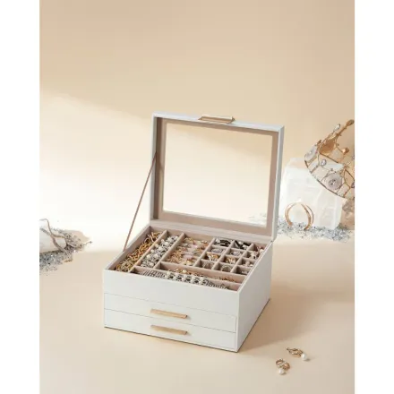 Boîtes À Bijoux Blanc Cassé thumbnail 3