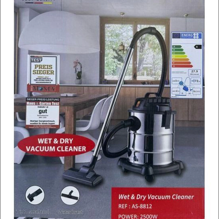 Aspirateur Eau Et Poussière 25 Litres – 2500w (as-8812) thumbnail 1