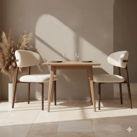 Amandine Chaise De Salle A Manger - Beige thumbnail 2