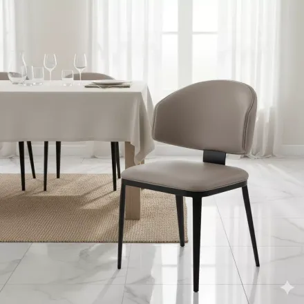 Lucie Fauteuil De Salle A Manger - Taupe thumbnail 2