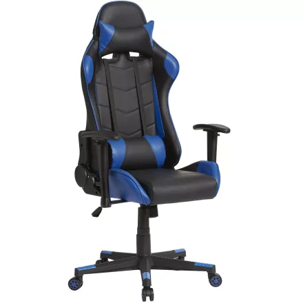 Gaming Fauteuil De Bureau - Bleu / Noir thumbnail 2
