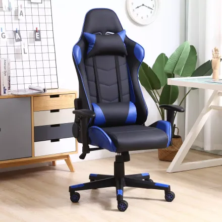 Gaming Fauteuil De Bureau - Bleu / Noir thumbnail 1