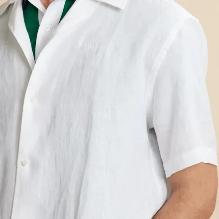 Chemise Bowling Homme En Pur Lin Coupe Décontractée Estivale Varoun thumbnail 3