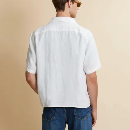 Chemise Bowling Homme En Pur Lin Coupe Décontractée Estivale Varoun thumbnail 4