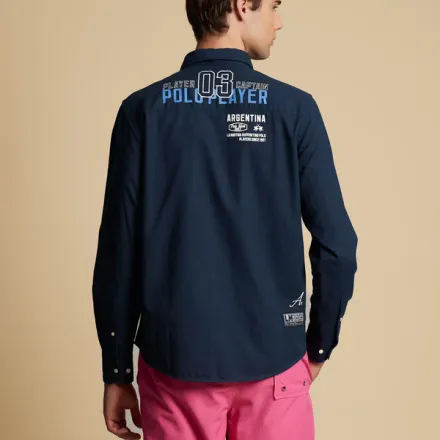 Chemise En Coton Et Lin Polo Team Argentina - Cornelio thumbnail 4