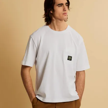 T-shirt En Coton Avec Poche Guards – Clay thumbnail 1