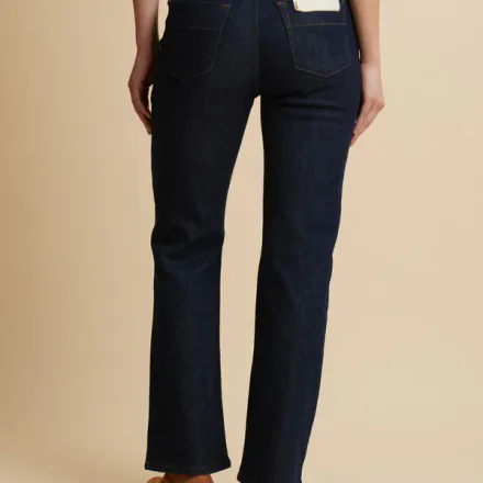 Jean Slim Fit En Denim Bleu Moyen – Donatella thumbnail 4