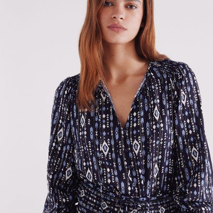 Blouse Ethnique Nid Dabeille thumbnail 3