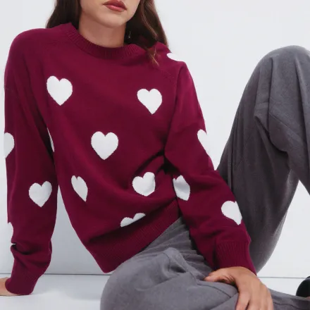 Pull À Cœurs En Intarsia thumbnail 4
