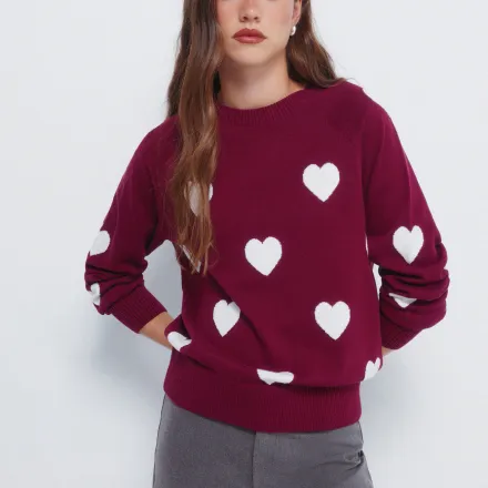 Pull À Cœurs En Intarsia thumbnail 3