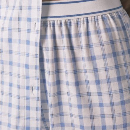Pyjama Chemise En Coton À Carreaux thumbnail 2