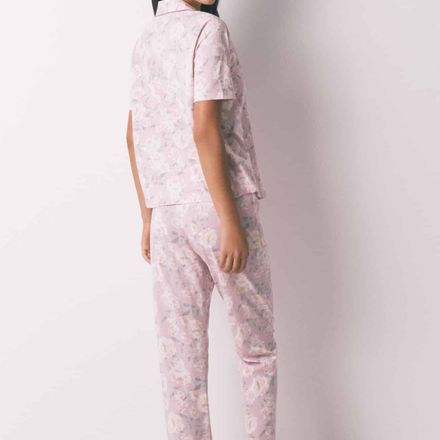 Pyjama Chemise Longue Fleurie 100% Coton thumbnail 4