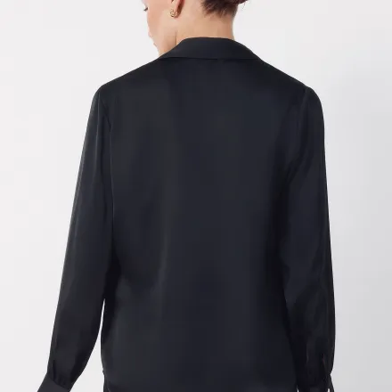 Blouse Satinée Avec Nœud thumbnail 2