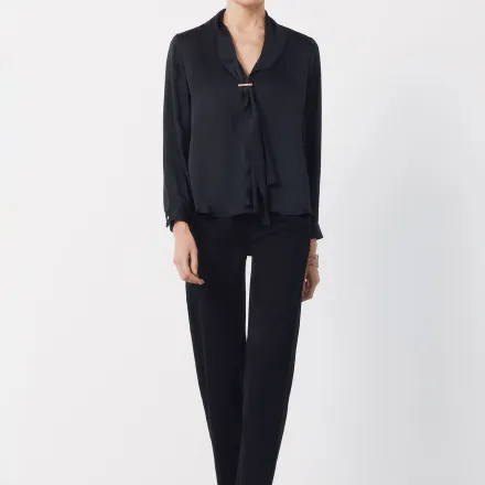 Blouse Satinée Avec Nœud thumbnail 4