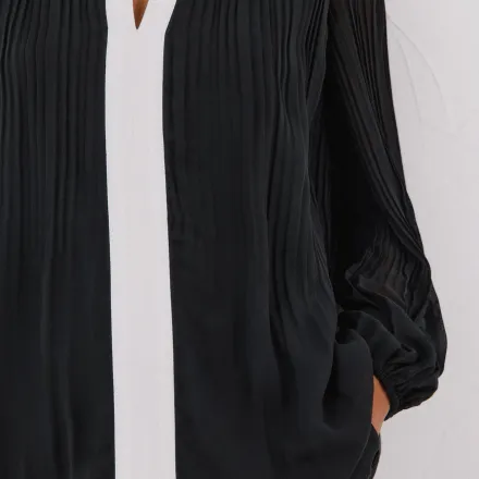 Blouse Plissée Contrastée thumbnail 4