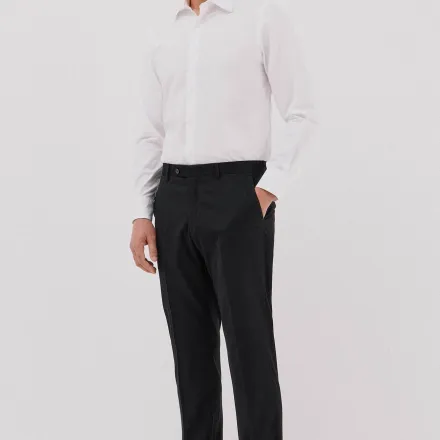 Chemise Habillée Unie En Coton Et Tencel thumbnail 3