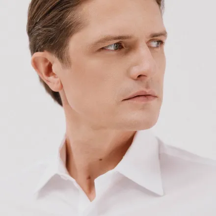 Chemise Habillée Unie En Coton Et Tencel thumbnail 4