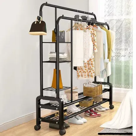 Portant À Vêtements 8 En 1 Avec Une Capacité De Charge Jusque À 68 Kg thumbnail 2
