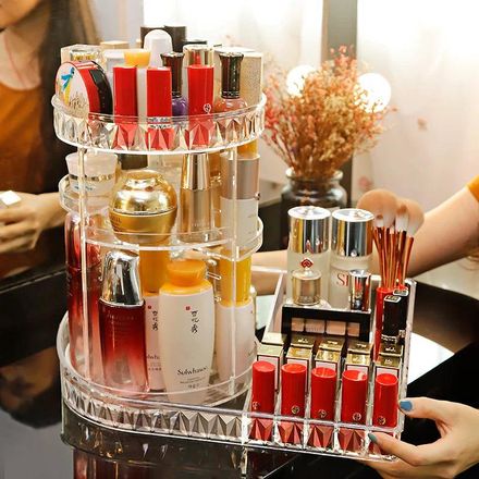 Organisateur Cosmétique Transparent Et Élégant Avec Poignées Multifonctions thumbnail 2