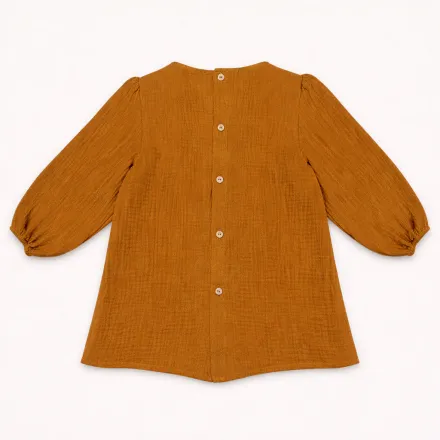Blouse Bébé Terracotta À Volants – Douceur & Style Bohème thumbnail 2