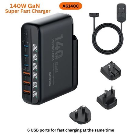 140w Gan Chargeur De Bureau À Chargement Super Rapide thumbnail 2