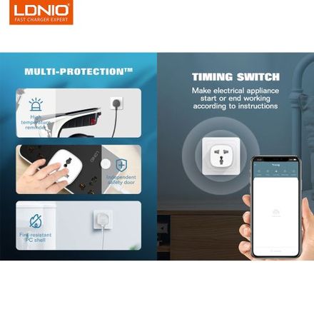 Prise Smart Wifi Connecté Intelligente, Controle À Distance Avec Application Android/ios thumbnail 2