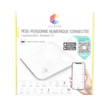 Balance Numérique Connectée Smart Fat Glass, Pese Personne, Bleutooth 4,2 - Smart Body Scale thumbnail 1