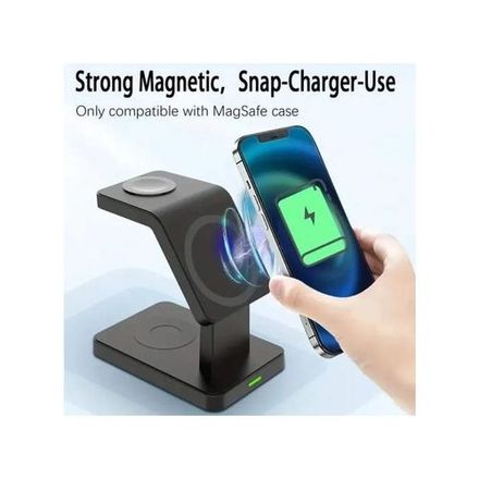 Station De Charge Sans Fil 3 En 1 Pour Airpods, Apple Watch Et Téléphone thumbnail 2