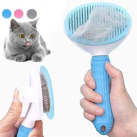 Brosse Pour Chat Et Chien, Auto-nettoyante Pour La Perte Et Le Toilettage Avec Button Pratique thumbnail 2