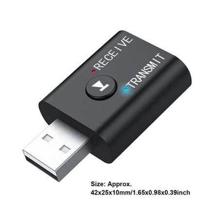 Sans Fil 2 In1 Usb Bluetooth Adaptateur 5.0 Emetteur / Récepteur Bluetooth Pour Ordinateur Tv Haut-parleur D’ordinateur Portable Casque Adaptateur Bluetooth thumbnail 1